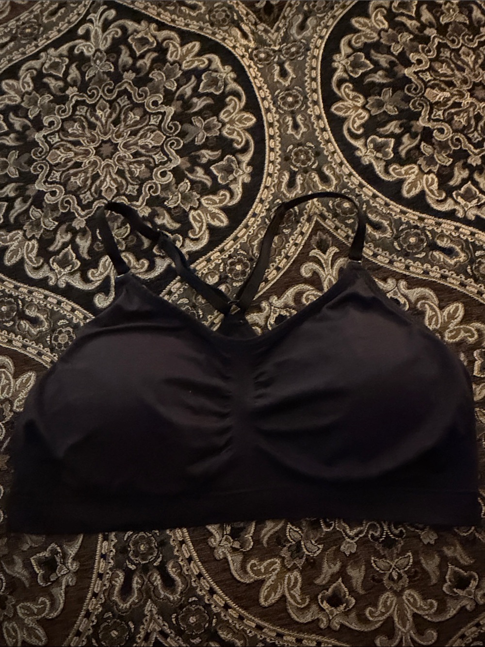 Ryka Razorback Adjustable Wireless Sports Bra with Removable Pads- size XL, EUC